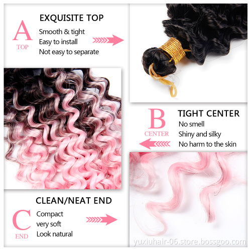 Ombre braids Twist hair Afro Kinky Curly 14Inch Long Bohemian Crochet Braids Synthetic Braiding Hair Extension for Women